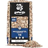 GALAMIO Holzhackschnitzel Hackschnitzel Mulch Natur Wald Kiefer Pinus Sylvestris Garten Dekor Holz Häcksel Grob 5-60mm 70l Sa