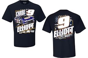 CHECKERED FLAG SPORTS Chase Elliott #9 NASCAR 2024 NAPA Stars and Stripes Patriotic Classic Navy T-Shirt