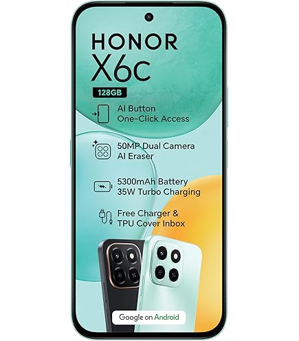 HONOR X6B Smartphone 6,56 MediaTek Helio G85 4GB RAM 128GB Grün