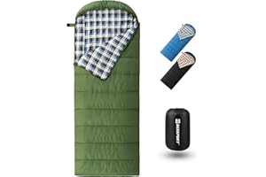 Bessport Sacco A Pelo Busta, Impermeabile Compatto Sacco a Pelo Invernale per 3-4 Stagioni per Campeggio Trekking, Escursioni, attività all'Aria Aperta