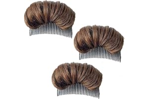 XINDEMEI Unsichtbares flauschiges Haarpolster, 3 Stück Haarverdickung Flauschige Perücke Haarpolster Haarbasis Bump Styling Insert Tool Volumen Fluffy Princess Styling Tools (Hellbraun)