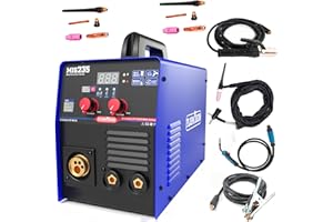 PLASMARGON MAG Gasschweißgerät MIG235 wig schweißgerät ac dc plasma/FLUX Fülldraht geeignet | WIG Schweißgerät, LIFT Zündung | MMA E-Hand | IGBT | - 4 in 1 Kombi Schweißmaschine MIG235 230V