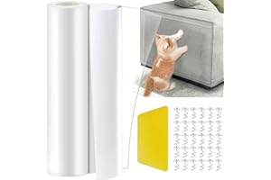 Lanswood Cat Anti Scratch Furniture Protector, 30CM × 3M Sofa Protectors from Pets, Clear Door Protector From Dog Scratch, Cat Scratch Tape for Carpet, Sofa, Couch, Door