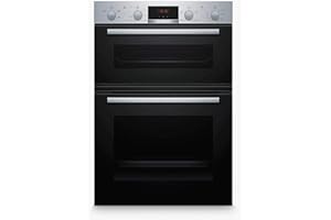 Bosch MHA133BR0B Serie 2 Built-in Double Oven with EcoClean Direct, 3D Hotair and LED display, Stainless steel