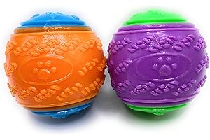 MATCHLESS Dog Beautiful New Amazing Scooby-Doo Durable Squeaky set of 2 Ball Play Fun Enjoyment Gift-Assorted, for All Breed Sizes