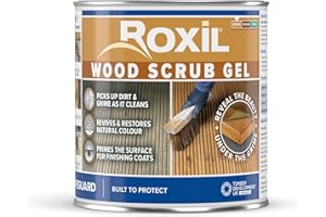 Roxil Gel Nettoyant Dégriseur pour Bois 1L - Acide Oxalique pour Meubles d'Extérieur & Terrasses - Restaure Couleur & Grain du Bois