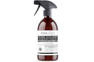 MCKLORDS Posh Paws Pet Bed Cleaner Deodoriser & Sanitiser, 500ml, clear