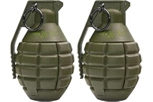 Gunyoo M26A2 Granate Spielzeug 2pcs Kunststoff Handgranaten Spielzeug für Outdoor CS Spiel Cosplay Requisiten Geschenk 14+ (Grün)