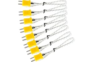 Haisheng 8PCS Sonda Temperatura Sonda Sensor Humedad K Sensor Termopar K Sonda Rango de Temperatura -50℃+400℃ para Medición Rápida de Gases, Líquidos y Sólidos (1M)