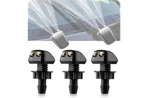 SUGHAW 3Pcs Piccoli Getti Lavavetri per Parabrezza, Uugelli Spruzzatori Universali Auto Parabrezza Anteriore Ugello Acqua Tergicristallo con Ugello Doppio Foro Finestra Rondella Ricambio Spruzzatore