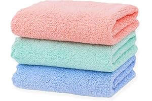 ZSRVAJ 3 Pcs Face Cloths, Super Soft and Absorbent Flannel Face Flannels for Women