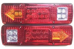 Fanale posteriore TOTMOX 2X LED, 19 LED, 12V, per camion, roulotte, furgoni, rimorchi per barche