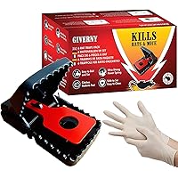 GIVERNY Rattenfalle & Mausefalle (6er-Set) Leistungsstark, Einfach zu Bedienen, Effizient, Schnell Tötend - Bonus Latex…