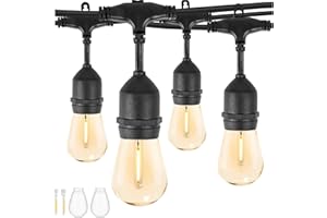 ZOTOYI Catena Luminosa Esterno 30M, S14 Luci da Esterno Giardino con 30+2 LED Lampadina, IP65 Impermeabile Catena di Lampadine da Esterno per Giardino Terrazzo Balcone Festa Gazebo, 2700K