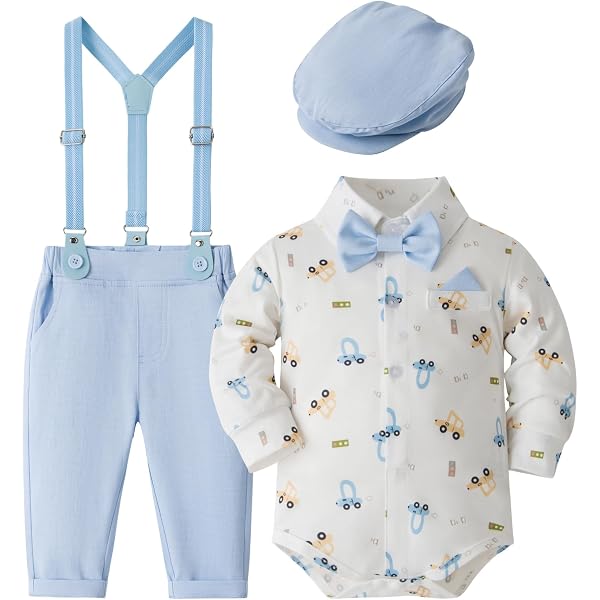 Carolilly 2 Pezzi Completino Gentiluomo Neonato Set