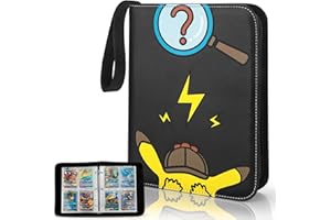 Étui Housse pour classeur carte Compatible PM, Classeur pour Cartes à Collectionner, Porte Carte à Collectionner 400 Cartes, Album Carte Classeur étanche Jeu de Rangement Collection (balck)