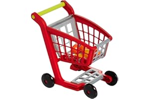 Jouets Ecoiffier – 1225 - Chariot de supermarché pour enfants et ses accessoires 100 % Chef – 12 pièces – Dès 18 mois – Fabriqué en France