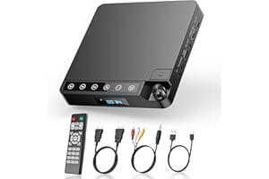 Desobry Lettore DVD per TV 1080P, Lettore DVD HDMI/AV e USB/scheda TF, Mini CD Player supporto PAL/NTSC, dotato di più cavi e telecomando, con funzione di ultima memoria - Nuovo