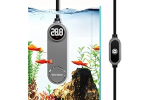 boxtech Mini Chauffage d'Aquarium 50W, Température Réglable Chauffage Aquarium avec Affichage Température pour Réservoirs à Poissons et Aquarium 10-40L