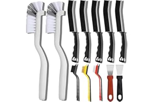 VESZOEN 12 Piezas Cepillo de Limpieza de Grietas Multifuncional Cepillo Limpieza Hogar Cepillo Cerdas Duras Cepillo Juntas Limpieza Hogar para Esquinas Cocina Baño Ventanas