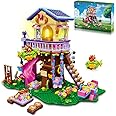 CUBIMANA Treehouse Building Sets with LED Light - Tree House Building Block Toy, Friendship Up House Building Set with Slide & Stickers, Xmas Gift for Kids Girls Boys Age 6 7 8 9 10 11 12+（618PCS)