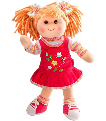 Bambola Morbida Rubens Barn Tim - Alta 36 Cm, In Pile Rosso, Lavabile, Per Bambini Da 0 Anni In Su