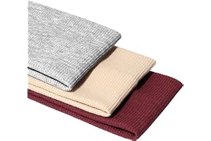 Hårband för Kvinnor, Bomull, Elastiskt Pannband med Halkskydd, 3 Pack, för Yoga, Träning, Löpning, Sport (grå, bordeauxröd, h
