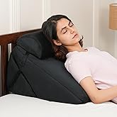 Amazon Basics Orthopedic Adjustable Wedge Pillow-Memory Foam with Head Rest-Back Support for Bed, Leg Elevation, Acid Reflux,