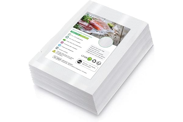 Sac Sous Vide Alimentaire de 100 Sacs 20x30cm Sacs Sous Vide Pack, sans BPA, Certification LFGB, pour Conservation des Aliments, la Cuisson et Cuiseur Sous Vide