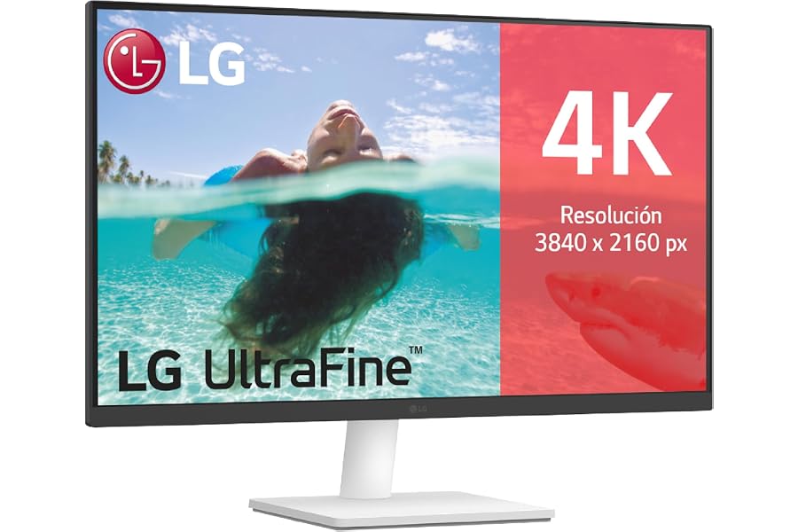 LG Monitor Ultrafine 27US500-W - 27'', IPS, 4K UHD, 60 Hz, HDR10, Blanco | DCI-P3 90%, UHD 4K (3840 x 2160), HDMI 2.0
