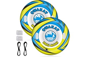 QWAKAY Tubo de nieve para trineo resistente, trineo de nieve para niños y adultos, trineos inflables grandes de 47 pulgadas, tubos de nieve con cuerda remolcable – Tubo interior para diversión deportiva en