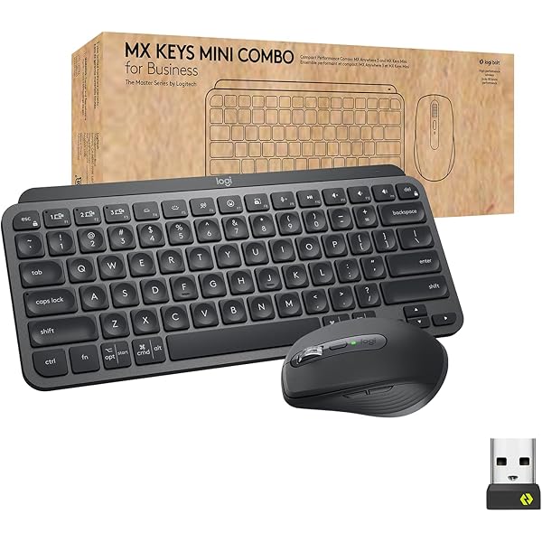Logitech MX Keys Mini Combo for Business, kompakte, kabellose 