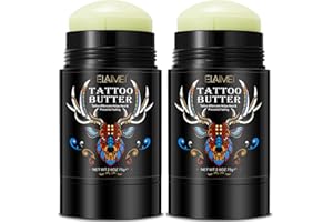 FVVSIEDK Baume à beurre après tatouage, 2,6 oz, crème de tatouage naturelle et biologique hydratante pour la guérison, l'éclaircissement et l'amélioration des couleurs des anciens et nouveaux tatouages