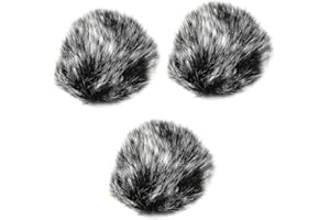 SSRDFU 3 Pcs Micrófono de Parabrisas de Piel, Filtro de micrófono Lavalier, micrófono, Parabrisas, Mini Filtro de Parabrisas, Protector contra el Polvo(1cm)