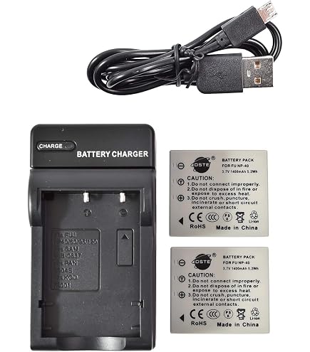 DSTE 2 Batterie NP-40 + Chargeur Voyage DC29E Compatible Fujifilm FinePix F460 F700 Z3 Et Plus