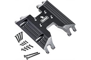 RampCrab RC-Getriebe-Bodenplatte, Getriebe-Bodenplatte aus Aluminiumlegierung für Axial Capra UTB18 4WD Unlimited Trail Buggy, 1/18 RC-Crawler-Upgrade-Teil, RC-Zubehör, Schwarze Beschichtung