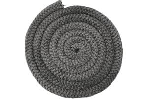 Donkivvy Junta de puerta de estufa de leña, cuerda de estufa de 18 mm, sello redondo de cuerda de fibra de vidrio 2 metros para estufas de leña