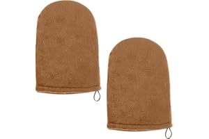 KEYRI 2 Stück Selbstbräuner Mitt Selbstbräunungs-Anwendungshandschuh Wiederverwendbarer Bräunungshandschuh für Lotions Sonnenschutzlotion Bräunungshandschuh Handschuh zum Sonnenbaden (Braun)
