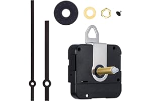 MUDDER 31 mm Horloge à Quartz Long Mouvement d'Horloge DIY Kit de Réparation d'Horloge (Noir)