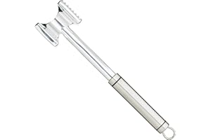 KitchenCraft Oval Handled Professional Meat Tenderiser Hammer, Double Sided Meat Tenderiser Mallet for Steak, Chicken, Beef, Dishwasher Safe, 29cm