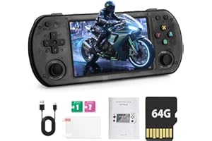 PZWR Forlarme U8 Retro Handheld Game Console - Portable Gaming Console with 4.0-Inch IPS Screen, Preloaded 15000+ Games, Supports 20+ Emulators & Dual TF Cards, Long-Lasting 3500mAh Battery (Black)