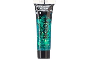 Glitter Chunky Gel scintillante per viso e corpo di Moon Glitter - 12ml - Verde - Pittura Viso Glitter