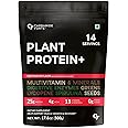 Carbamide Forte Vegan Protein Powder - Plant Based Pea Protein Powder with Multivitamin, Minerals, Superfoods, Digestive Enzymes - Watermelon Flavour - 500 Grams, 1 Scoop