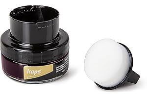 Kaps Crème De Chaussure Avec Applicateur D'Éponge, Soin Intensif Du Cuir Et Nourrissante, Crème De Cirage Pour Maroquinerie, Delicate, 70 Couleurs
