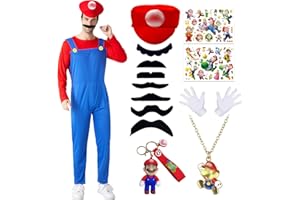 AINVLIYA Mari Costume Adult Kids, Costume with Bodysuit, Cap, Keychain and Gloves, Carnival Halloween Cosplay Decoration for Boy Women Kids Adult