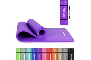 MSPORTS Tapis de Gymnastique Premium – Tapis de Sol Antidérapant pour Fitness, Yoga & Musculation – Disponible en 4 Tailles, et 12 Couleurs Tapis de yoga épais