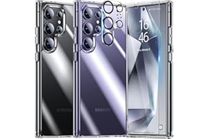 UniqueMe Case for Samsung Galaxy S24 Ultra, 5-in-1 Set Mobile Phone Case for Samsung S24 Ultra Case, All-Round Protection Protective Cover, 1 Mobile Phone Case & 2 Screen Protectors & 2 Camera