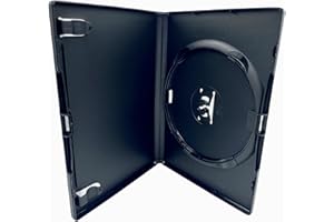 DRAGON TRADING DragonTrading Amaray - Custodia singola per DVD, CD, BLU RAY, con dorso da 14 mm, clip per libretto, copertina per intarsio artistico, può contenere un disco di qualsiasi formato, colore: Nero