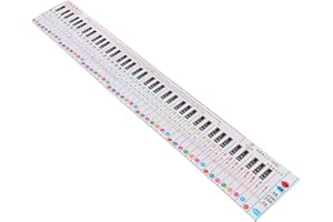 01 02 015 Tableau de notes de piano, guide de clavier 88 touches portable PP résistant à l'usure pour la pratique des doigts