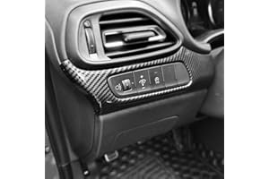 ‎FUEISOF FUEISOF Für Hyundai I30 2017-2024 Scheinwerfer Schalter Taste Abdeckung Kohlefaser Schwarz